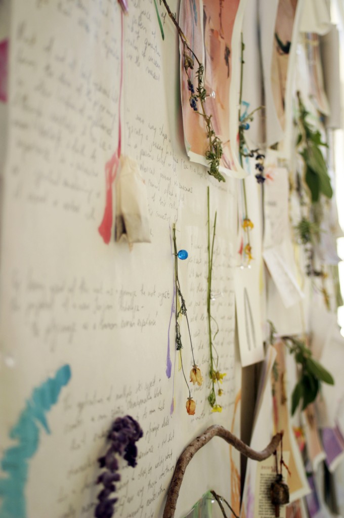 Studio wall at Montalvo Arts Center